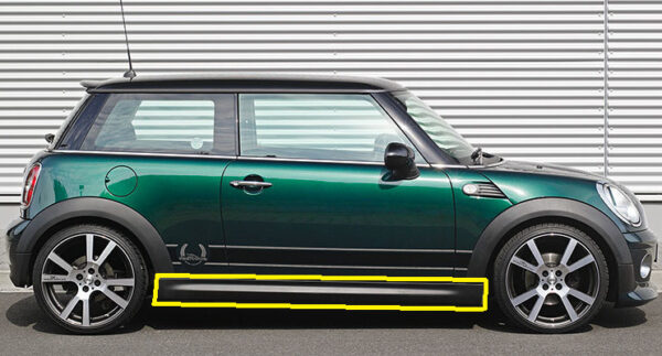 51772757764 - New Genuine MINI R55/LCI Primed Right Door Sill Cover Side Upper 2757764 OEM
