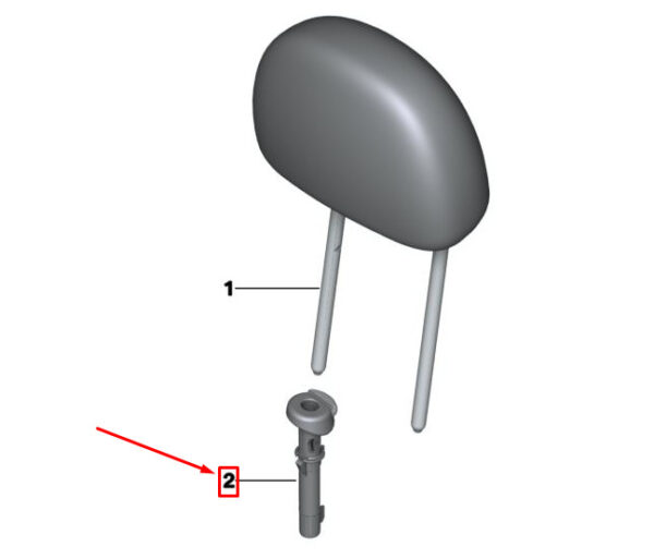 52102751383 - MINI CLUBMAN R55 FRONT LOCKABLE HEADREST GUIDE 2751383 52102751383