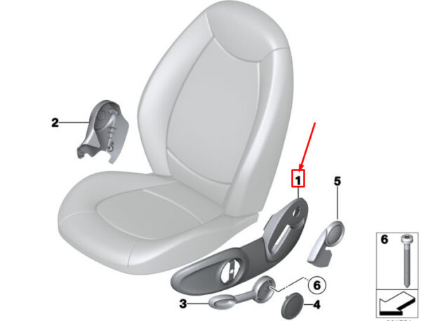 52109802698 - MINI COUNTRYMAN R60 EXTERIOR TRIM FRONT SEAT RIGHT 52109802698 NEW GENUINE