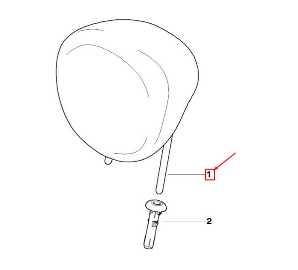 52202755940 - MINI CLUBMAN R55 REAR HEADREST 52202755940 2755940 NEW GENUINE