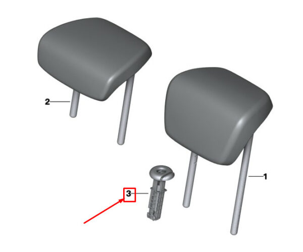 52207454966 - MINI COUNTRYMAN F60 REAR RIGHT HEADREST GUIDE 52207454966 NEW GENUINE