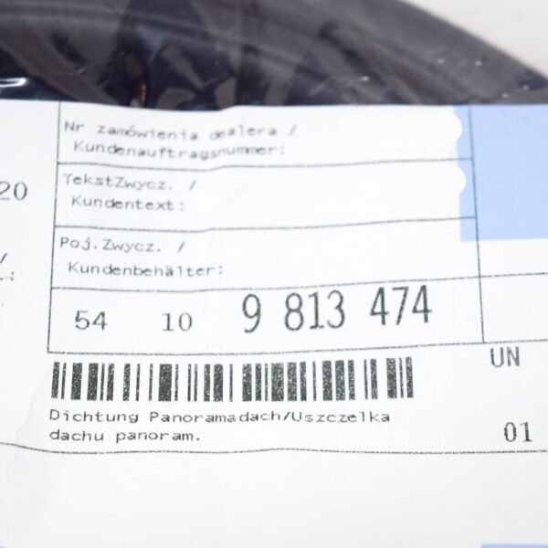 54109813474 - Mini R56 Panoramic Roof Gasket Rubber Gasket 54109813474 New