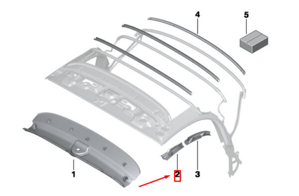 54342759413 - MINI Roadster R59 Frame Cover Front Left 2759413 54342759413 NEW GENUINE