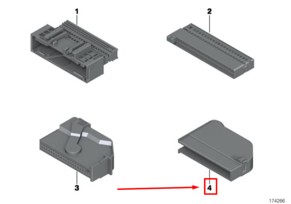 61136905185 - NEW MINI COOPER R56 42 POLE CONNECTOR CAP 42 POLE COVERS 61136905185