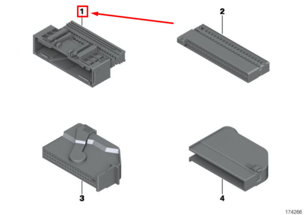 61136905221 - NEW MINI COOPER R56 CONNECTOR HOUSING PIN CONNECTION 42 POLE 61136905221 ORIGINAL