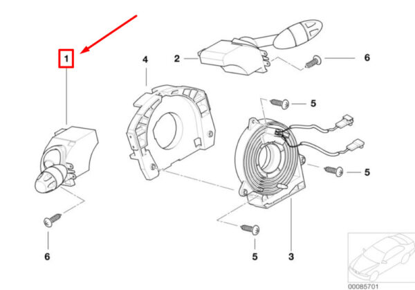 61311484331 - MINI CONVERTIBLE R52 left indicator switch 1484331 61311484331 NEW REAL