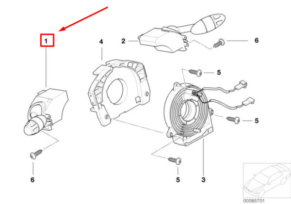61316946959 - New Mini Cooper R50, R53 Headlight Switch 61316946959 Genuine
