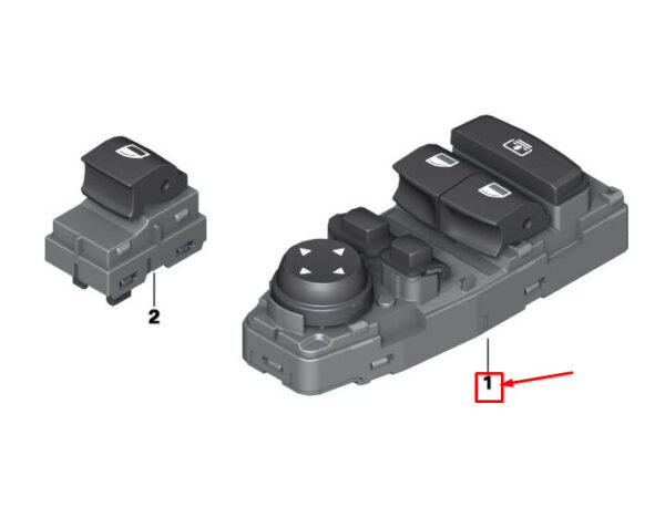 61319289625 - MINI PACEMAN R61 FRONT LEFT DOOR WINDOW SWITCH 9289625 61319289625 NEW GENUINE