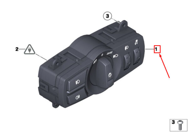 61319346843 - BMW X4 F26 Headlight Switch Control Unit 61319346843 NEW Original
