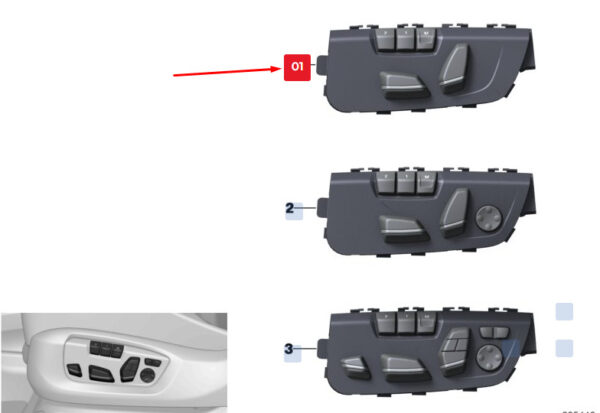 61319347451 - NEW BMW X5 F15 LEFT SEAT ADJUSTMENT SWITCH 61319347451 9347451