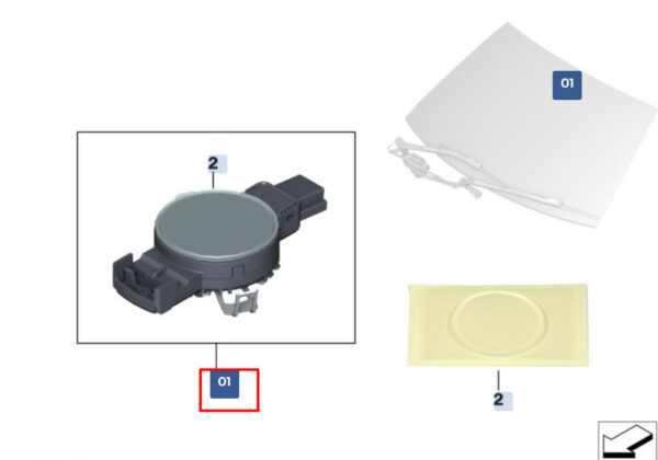 61356823541 - BMW X4 G02 rain sensor 61356823541 NEW ORIGINAL