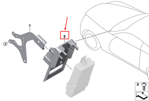 61359363256 - NEW BMW 7 G11 PANEL HEATING PEDAL MECHANISM MOUNT 61359363256 ORIGINAL
