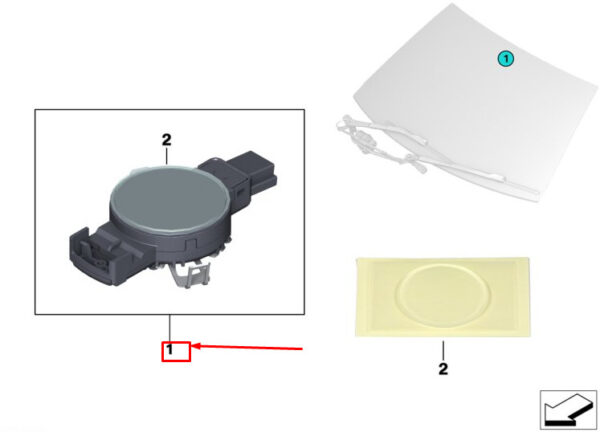 61359436682 - BMW X5 G05 rain sensor 61359436682 NEW ORIGINAL