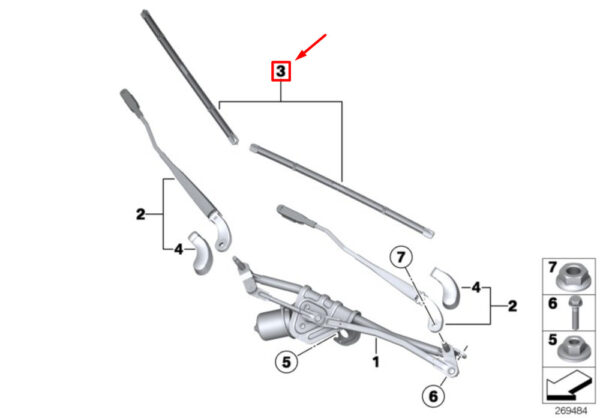 61612239962 - NEW OEM MINI COUPE R58 FRONT WIPER BLADE SET LHD 61612239962 GENUINE