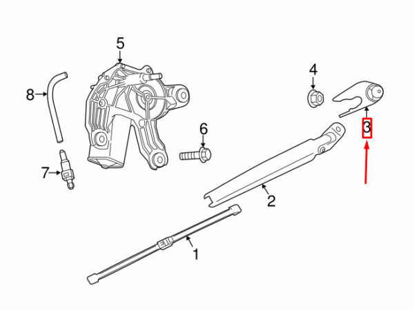 61629809965 - MINI PACEMAN R61 REAR WIPER ARM COVER CAP 61629809965 NEW GENUINE