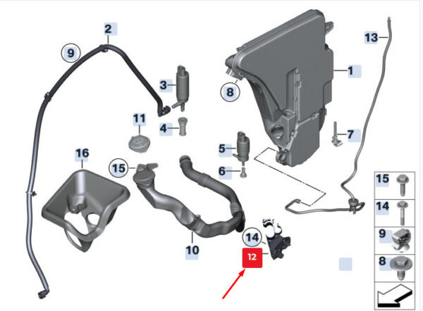 61667178750 - NEW BMW 5 GRAN TURISMO F07 FULL PIPE MOUNT 61667178750 7178750 ORIGINAL