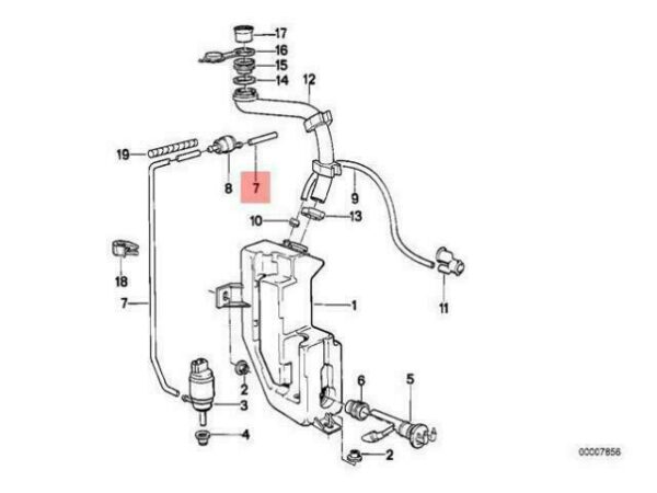 61671388366 - OEM BMW E30 E34 WAGON HOSE LINE 61671388366 GENUINE NEW