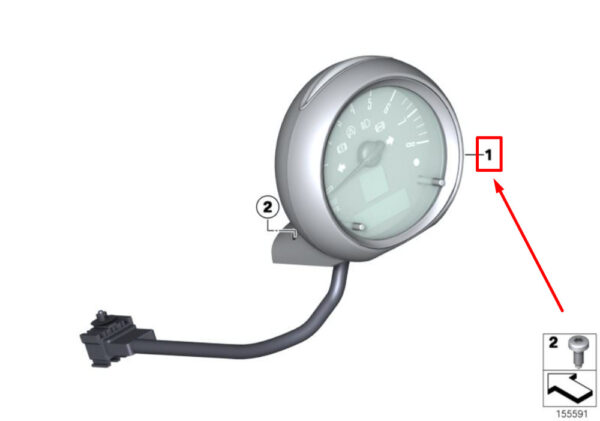 62109325815 - New Mini Convertible R57 Rotation Counter Steering Column USA 62109325815 Original