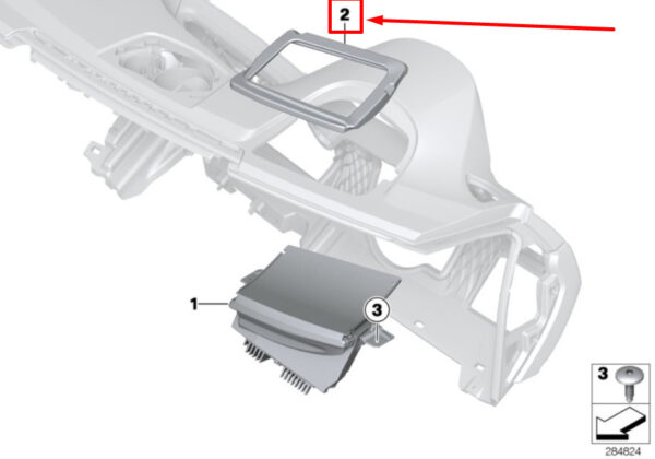 62309236820 - NEW BMW 4 F36 HEAD-UP DISPLAY SOUND INSULATION 62309236820 9236820 ORIGINAL