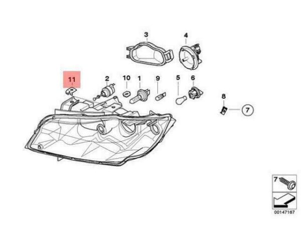 63117175228 - OEM REPAIR CLIP VALEO INTERIOR O/S BMW X1 ZINORO 1E E84 E90 E91 63117175228 NEW