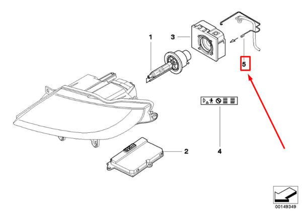 63117178714 - NEW BMW Z4 COUPE E86 XENON CABLE REPAIR CLAMP 7178714 63117178714 GENUINE