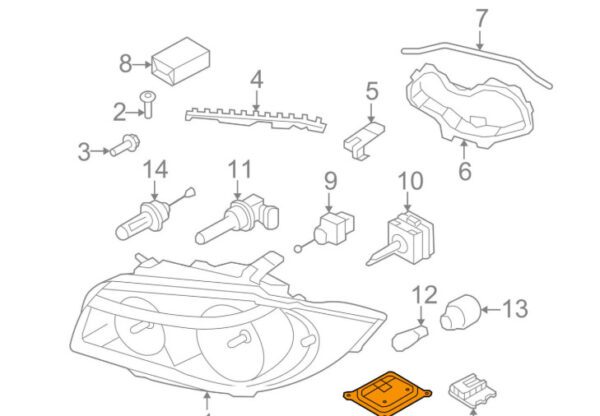 63117180050 - NEW BMW 1 E81 XENON HEADLIGHT CONTROL 63117180050 7180050 08-12 ORIGINAL