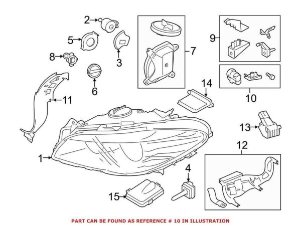 63117343916 - Genuine BMW F07 F10 F11 Z4 Small Parts Set 63117343916
