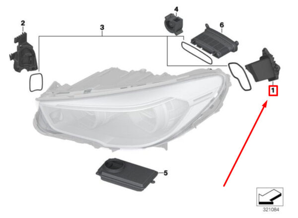 63117352476 - BMW 5 F07 turn signals front right LED module 63117352476 7352476 NEW ORIGINAL