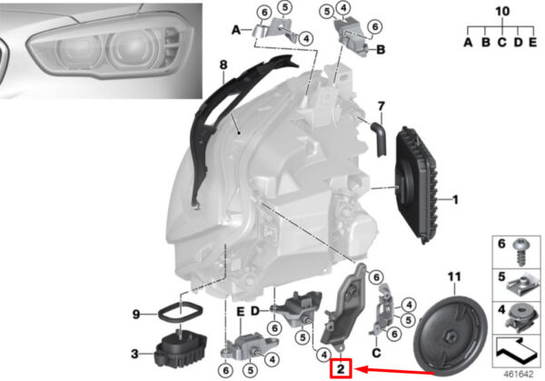 63117428427 - NEW BMW 1 F21 FRONT LEFT INDICATOR REPAIR  63117428427 7428427 ORIGINAL