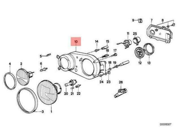 63121370507 - OEM BMW E23 SALOON SUPPORTING FRAME LEFT 63121370507 GENUINE NEW