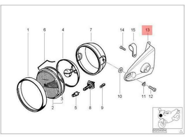 63122306736 - OEM BMW 259R BRACKET HEADLIGHT RIGHT 63122306736 GENUINE NEW