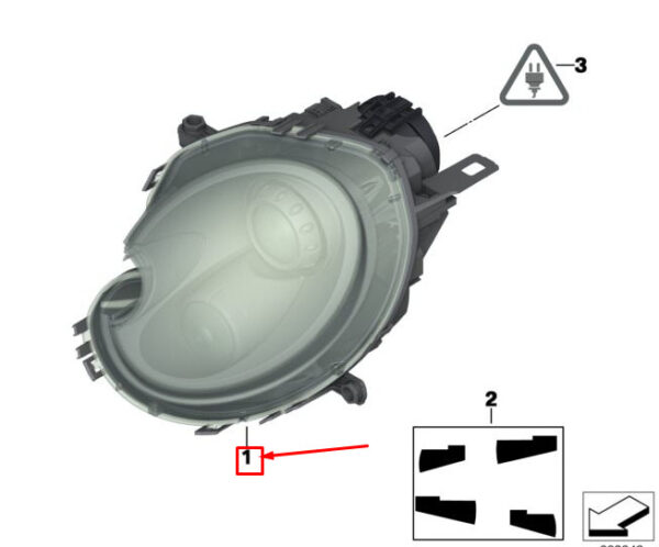 63127269992 - Mini Clubman R55 Headlight Front Right RHD 63127269992 7269992 NEW GENUINE