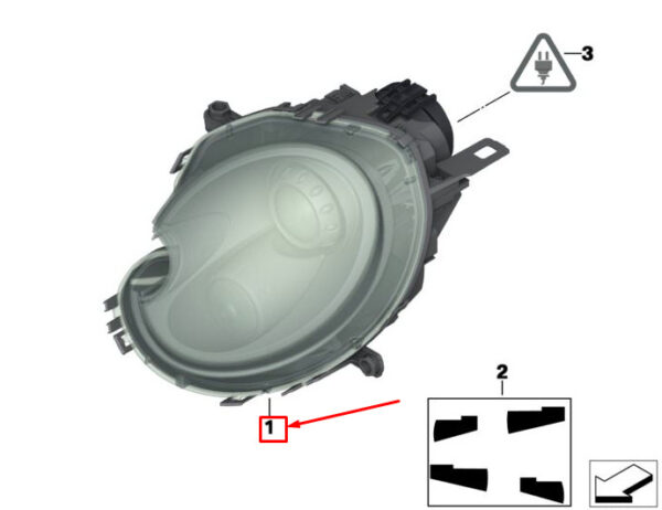 63127270023 - MINI Roadster R59 Headlight Front Left RHD 63127270023 7270023 NEW GENUINE