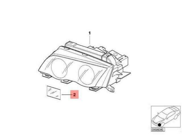 63129071750 - OEM BMW E46 CABRIO COUPE MASKING FOIL HEADLIGHT SET 63129071750 GENUINE NEW