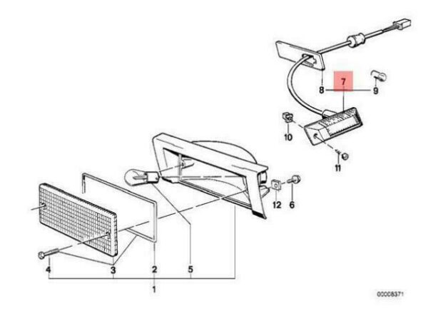 63131381253 - OEM BMW E30 CABRIO COUPE LEFT TURN CORNER LIGHT 63131381253 GENUINE NEW