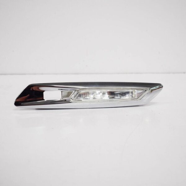63137154169 - NEW BMW 5 F11 FRONT LEFT WING TURN INDICATOR CHROME TRIM 63137154169 ORIGINAL