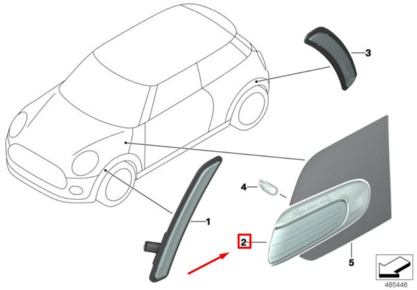 63137298345 - NEW OEM MINI COOPER F55 FRONT LEFT SIDE TURN INDICATOR LAMP 63137298345 GENUINE