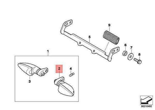 63137681213 - OEM BMW K16 G 450 X 0145 LEFT TURN INDICATOR 63137681213 GENUINE NEW