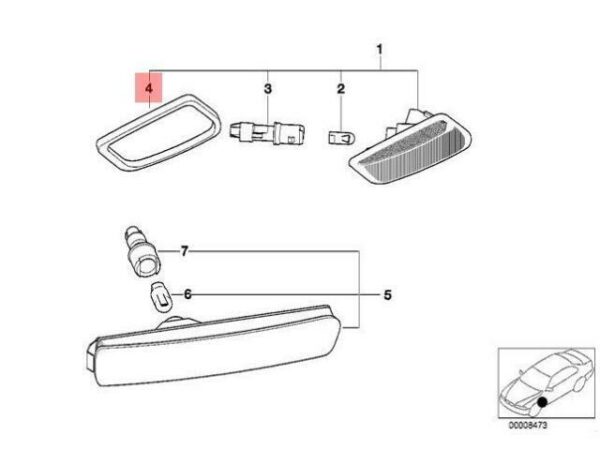 63138400764 - NEW BMW Z3 COUPE ROADSTER GASKET RIGHT M 63138400764 96-01 GENUINE