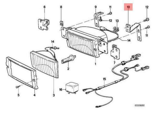 63171371388 - OEM BMW E23 SEDAN BRACKET RIGHT 63171371388 GENUINE NEW