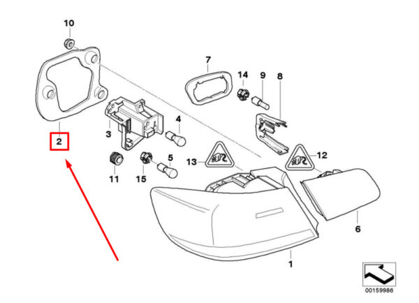 63217178382 - NEW BMW 3 CONVERTIBLE E93 REAR RIGHT LIGHT SEAL 63217178382 7178382 GENUINE