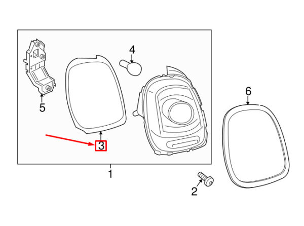 63217361140 - NEW MINI COOPER F56 REAR RIGHT TAILLIGHT SEAL 7361140 63217361140