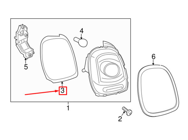 63217361141 - NEW MINI COOPER F56 SEAL TAILLIGHT LEFT 63217361141 7361141 ORIGINAL