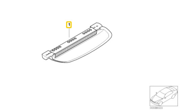 63256905492 - New Genuine BMW E46 Compact 3rd Brake Stop Light 63256905492 OEM