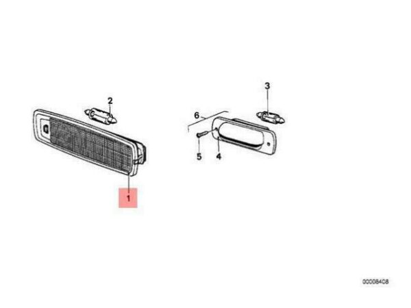 63311363598 - OEM INTERIOR LIGHT BMW E12 518 518I 520 520I 525 528 528I 530 63311363598 NEW