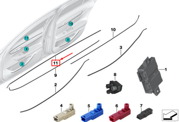 63319301982 - BMW 7 G11 Front Right Optical Fibre 63319301982 NEW GENUINE