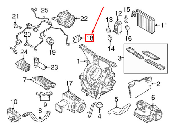 64113422659 - MINI PACEMAN R61 Actuator for Fresh Air Circulation 64113422659 NEW GENUINE