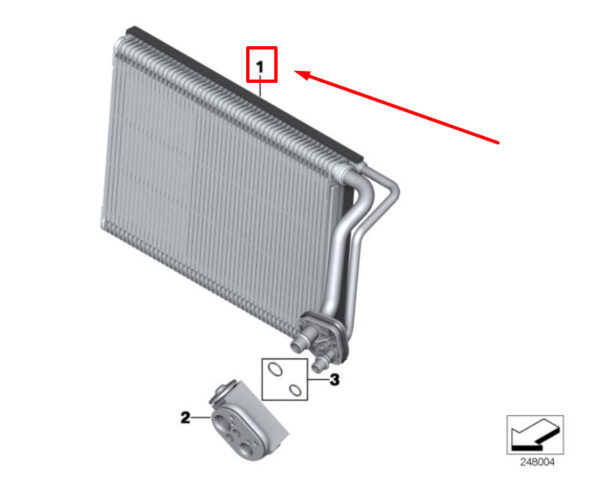 64116975553 - BMW 2 convertible F23 climate evaporator 6975553 64116975553 NEW ORIGINAL