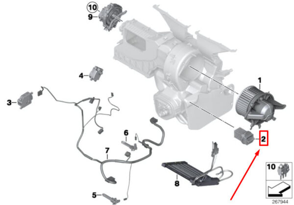 64119286870 - NEW MINI COOPER R56 BLOWER MOTOR RESISTANCE 64119286870 9286870 ORIGINAL