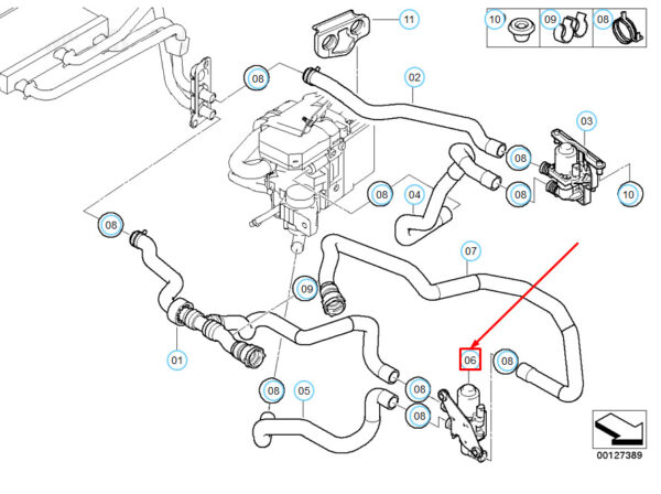 64126911797 - NEW BMW 5 E60 CHANGEOVER VALVE 64126911797 6911797 OEM